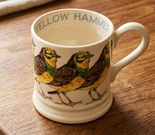 Emma Bridgewater Rare Yellow Hammer Mug Pattern Birds Theme