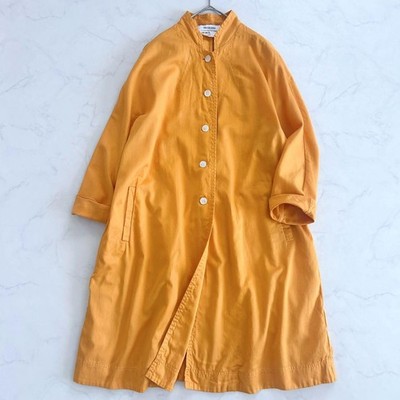 Veritecoeur Cotton Arrow Long Coat Orange Langarm Neu mit Etikett