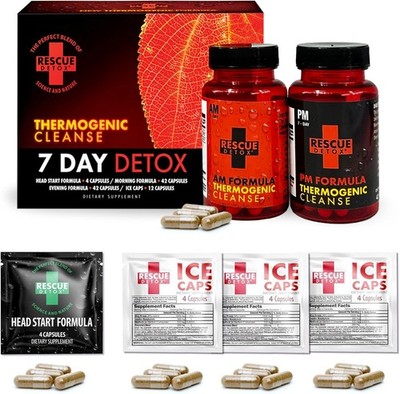 7 Day Thermogenic Permanent Detox Kit - Full Body Detox Cleanse for Women & men