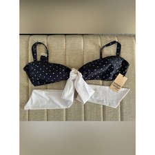 NWT Unique Vintage Retro Bikini Top w Sash Removable Strap