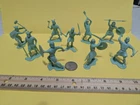 Marx VIKINGS Playset—Full Set of 9 Green 54mm VIKINGS, toy soldiers, vintage