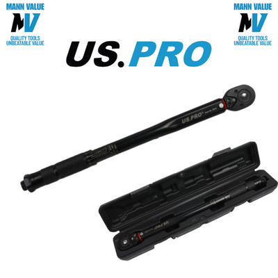 US PRO Tools 3/8'' DR kalibrierter Drehmomentschlüssel 7-112 Nm 6844