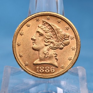 USA 5 $ 1886 S Coronet Head Eagle 8 36 Gramm 900 Gold Ss