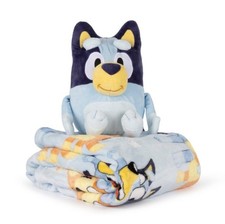 Disney BLUEY Plush Blanket Eye Mask Neck Pillow 40 X 50" Bingo Dog Throw Kid