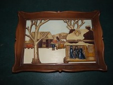 SYROCO THANKSGIVING VISIT 3D PICTURE Vtg MADE IN USA
