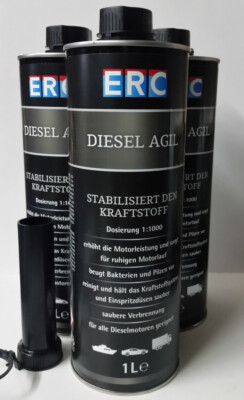 ERC Diesel Agil 3x1L Dieseladditiv Cetanbooster Zusatz Diesel Stabilisator    