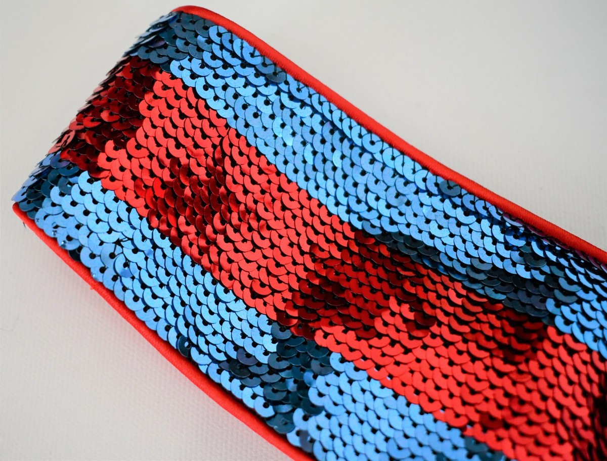 Gucci Blue and Red Sequin ShineWeb Headband Hair Accessory Sequin Headband Girls Headbands Sparkly Hair Head Bands You  main image 3