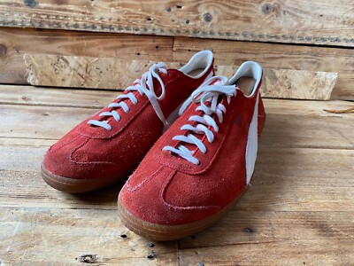 Vintage 70's-80's Puma flipper red suede low-top sneakers sz