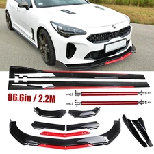 Front Bumper Lip Splitter Spoiler Side Skirt Body Kit For KIA Stinger Forte Opti