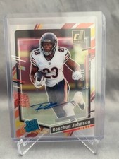 2023 Panini Clearly Donruss ROSCHON JOHNSON Vintage Stripes Auto RC SP /18 BEARS