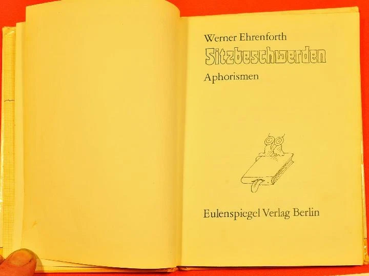 Werner Ehrenforth: Sitzbeschwerden - Aphorismen - Bild 4 von 4