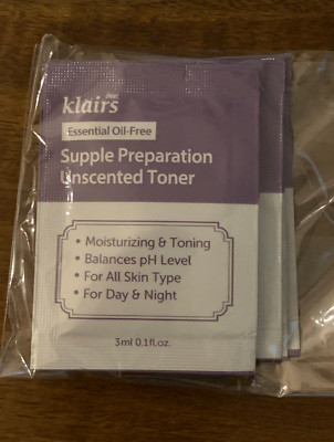 Klairs Supple Preparation Unscented Toner sample 5pcs US Seller