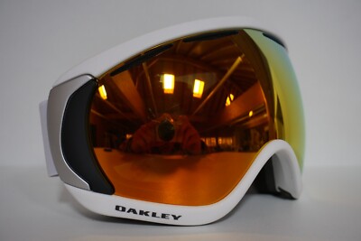 Oakley Canopy Snow - Matte White - Fire Iridium - Schneebrille - Snowboardbrille