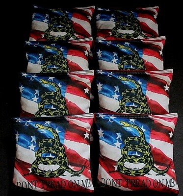''DONT TREAD ON ME'' American flag 8 ACA regulation custom Cornhole bags B342