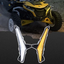 KEMIMOTO Front LED Turn Signal Fang Lights DRL for 2024-2025 Can-Am Maverick R