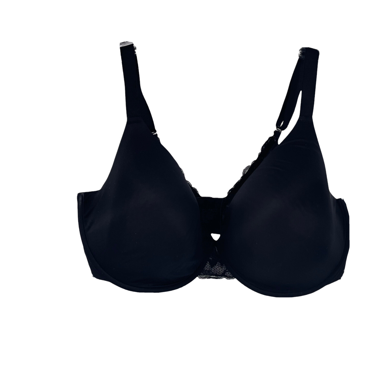 Bali Bra Black Size 40DD Underwire Lightly Lined Lace Detail Plunge ...