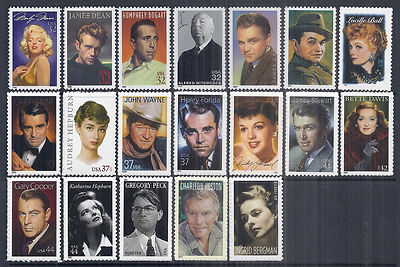 Legends of Hollywood Complete Set of all 20 - 1995-2016 - MNH