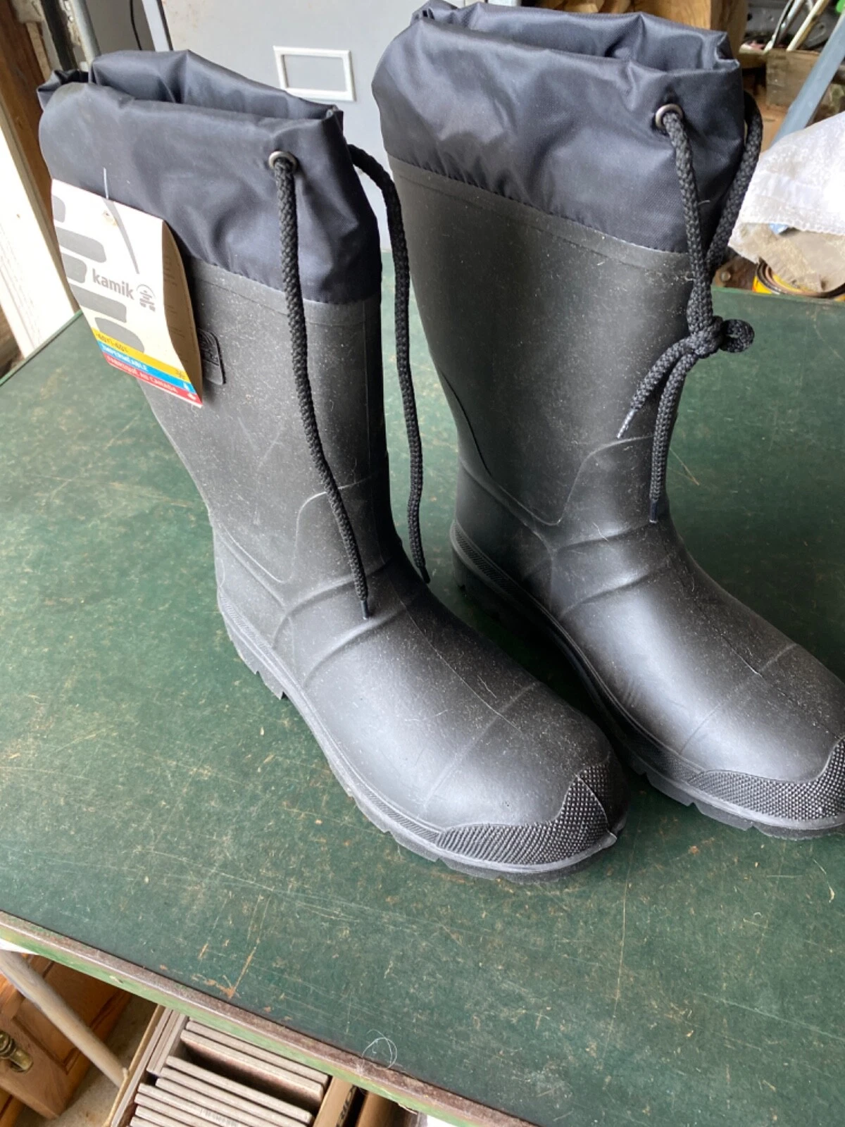 Kamik Mens Icebreaker Waterproof Insulated -40° Winter Boots Size 9 Black Vegan