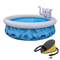 Swimming Pool with Pump Children Inflatable Spray Family Paddling Pool 205x47cm