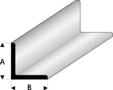 Maquett 416-59 White Styrene Profile - Corner - 6 X 6 X 300 Mm - 2 Pcs