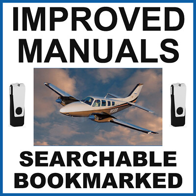 Beechcraft Baron G58 Pilot Training Manual - IMPROVED - on a USB Flash Drive