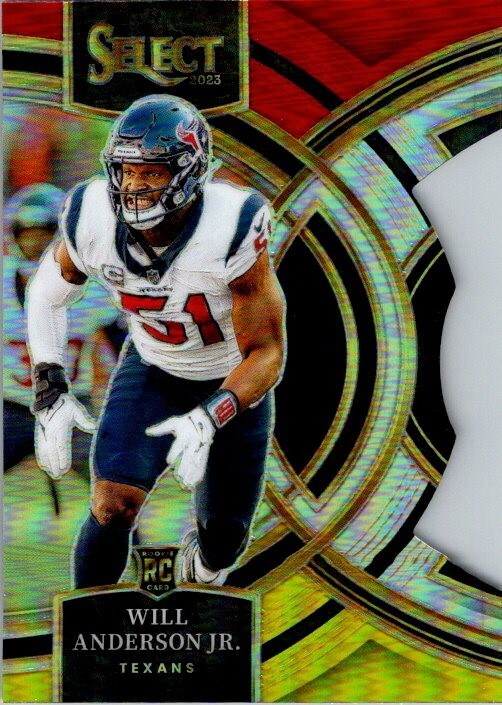 Will Anderson Jr 2023 Select Red Yellow Premier Die-Cut Rookie Card #125 - Texan
