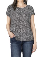 DENIMFY Bluse Damen DFJule Regular Fit Rundhals T-Shirt Top Kurzarm Sommer NEU