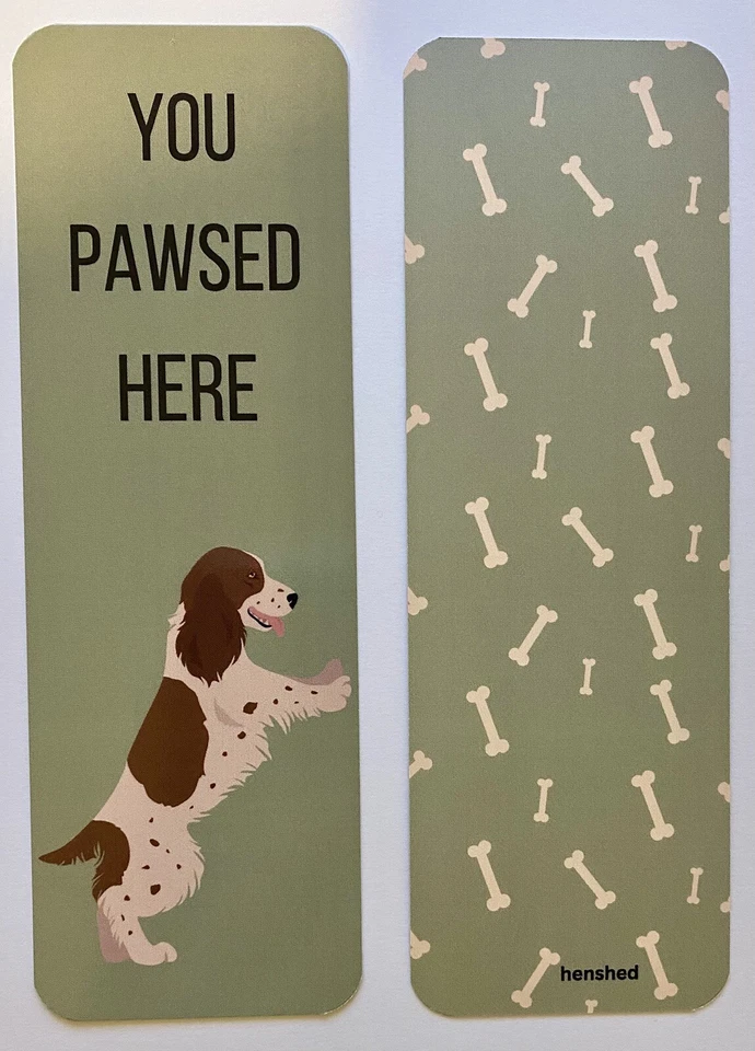 ORIGINAL Springer Spaniel Dog Bookmark Dog Book Marker Dog Lover Pet book gift
