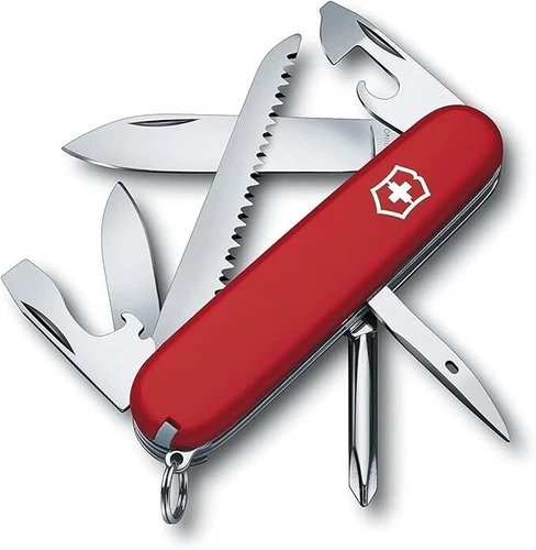 Victorinox Swiss Army Multi-Tool, Hiker Pocket Knife - Red