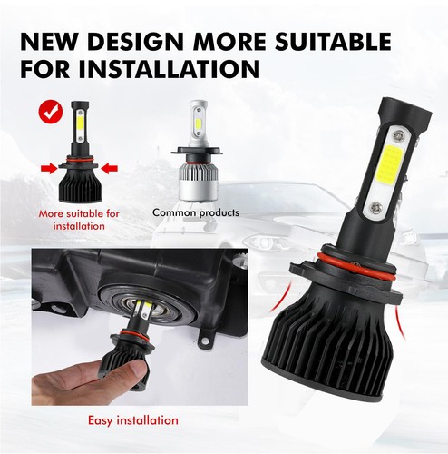 4side 9005 9006 LED Headlight+Fog Light Bulbs White For Toyota Corolla 2005-2008 - Picture 4 of 12