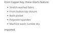 Copper Key Girls Striped Print Washed Stretch Chino Shorts Size 12 — photo 2