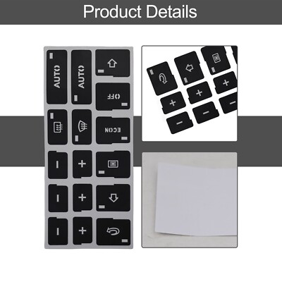 Autocollants Boutons Climatisation Voiture JNNJ - Lot De 2, En PVC Noir, Pour Modèles A4, A6, B6, B7 Et Autres (19, 20 Ou 31 Boutons)