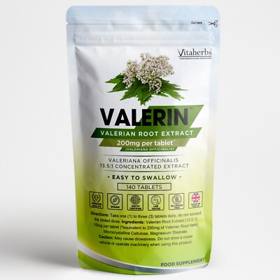 Baldrianwurzeltabletten | Baldrianwurzelextrakt 200mg 140 Tabletten GVOFREI