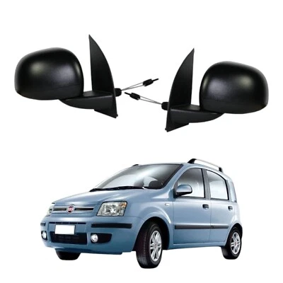 Coppia Specchi Retrovisori DX-SX per FIAT Panda 169 2009-2012 Meccanici (NERI) - Bild 1 von 4