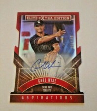2015 Panini Elite Extra Edition Die Cut Auto #123 Carl Wise Toronto /100