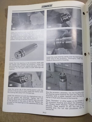 Gomaco Overhaul & Parts Manual For Paving Vibrators Form# 1-075610