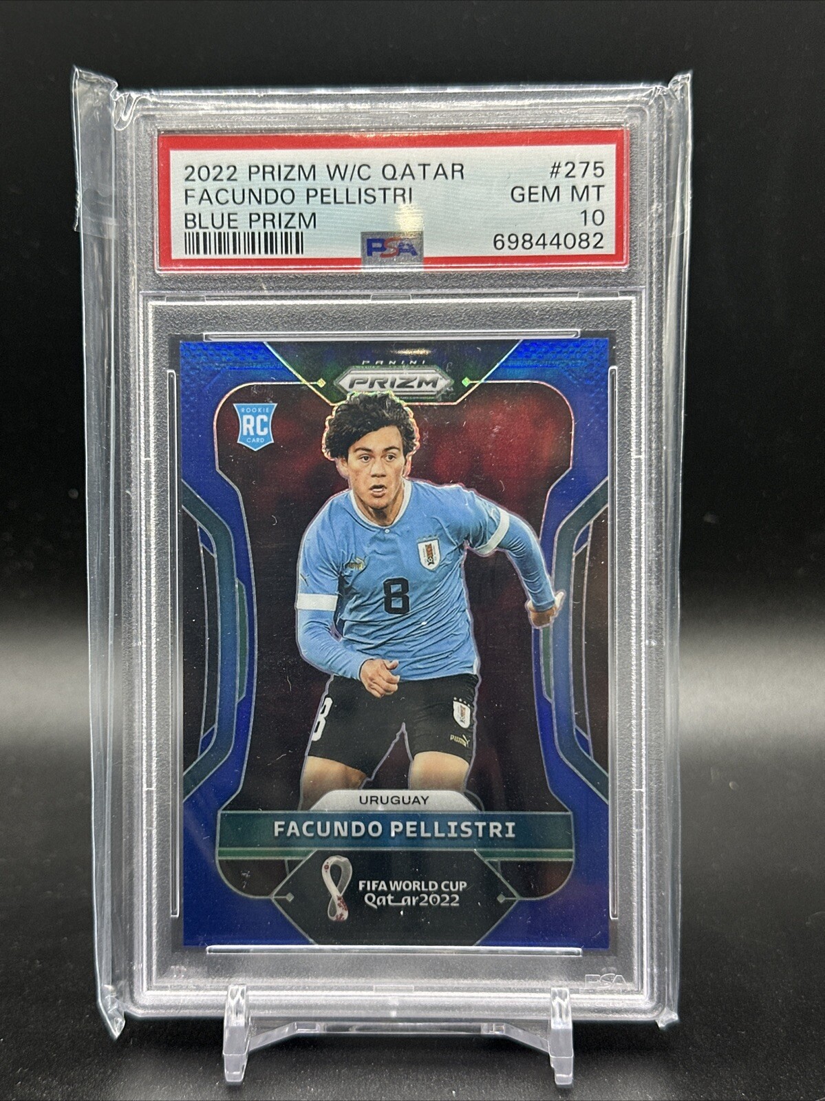 2022 Prizm W/C Qatar Facundo Pellistri Blue Prizm Colour Match /299