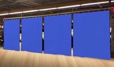 Lot of 4 Economy Royal Blue Curtain Panel/Partition 10 H x 4  W, Non-FR