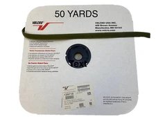 50 YARDS - .75 INCH VELCRO® Brand LOOP Fastener Sew On MilSpec Tape RANGER GREEN
