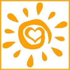 30 Custom Orange Abstract Heart Sun Art Personalized Address Labels