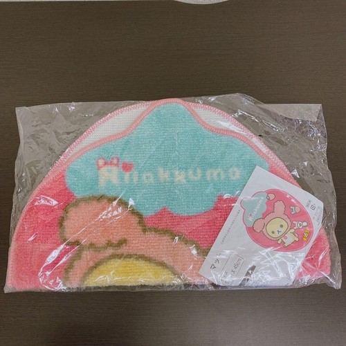 San-X Rilakkuma Korilakkuma Rug Mat Pink Strawberry Shaped Kawaii Character - Picture 13 of 24