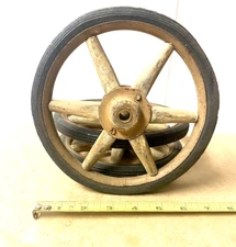 A Vintage Small Wooden Spoked Wheel
