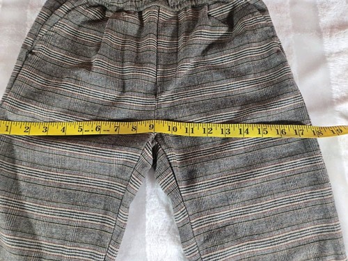 Pantalone ZARA bambina bambino marrone quadri elastico in vita taglia 10 CM 140 - Foto 12 di 15