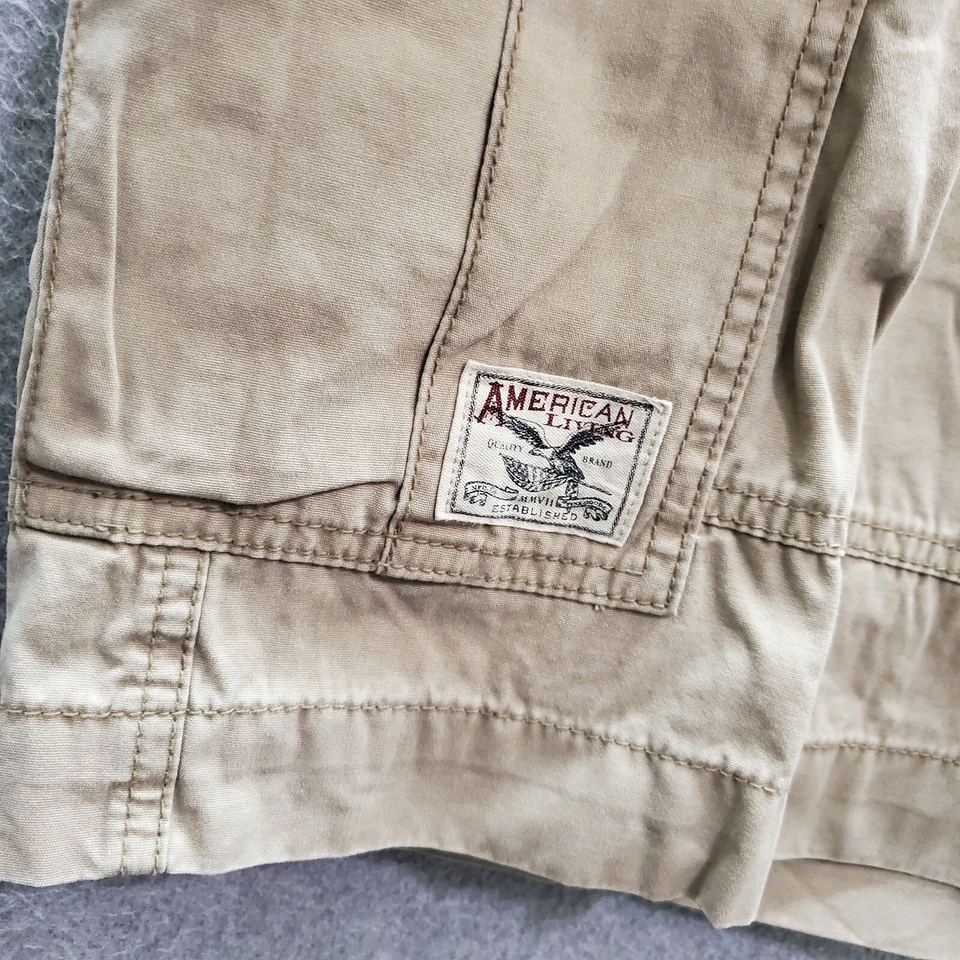 American Living Men Shorts 34 Beige Cargo Outdoors Hiking NWT - Image 2 of 4