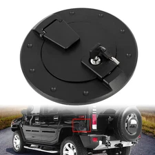 For Hummer H2 2003-2009 Locking Fuel Door Gas Tank Cap Cover ALUMINUM Black New