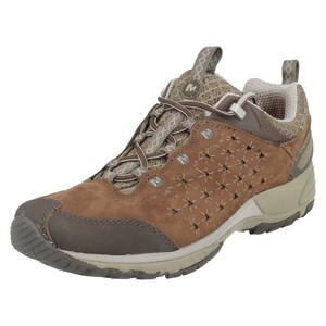 leather walking trainers