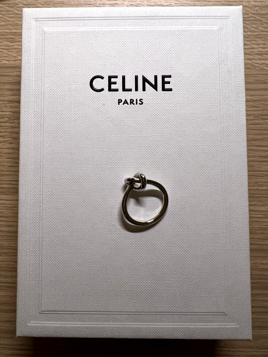 【CELINE】 KNOT RING IN BRASS ノットリング Celine Knot Ring in Brass with Rhodium finish | eBay