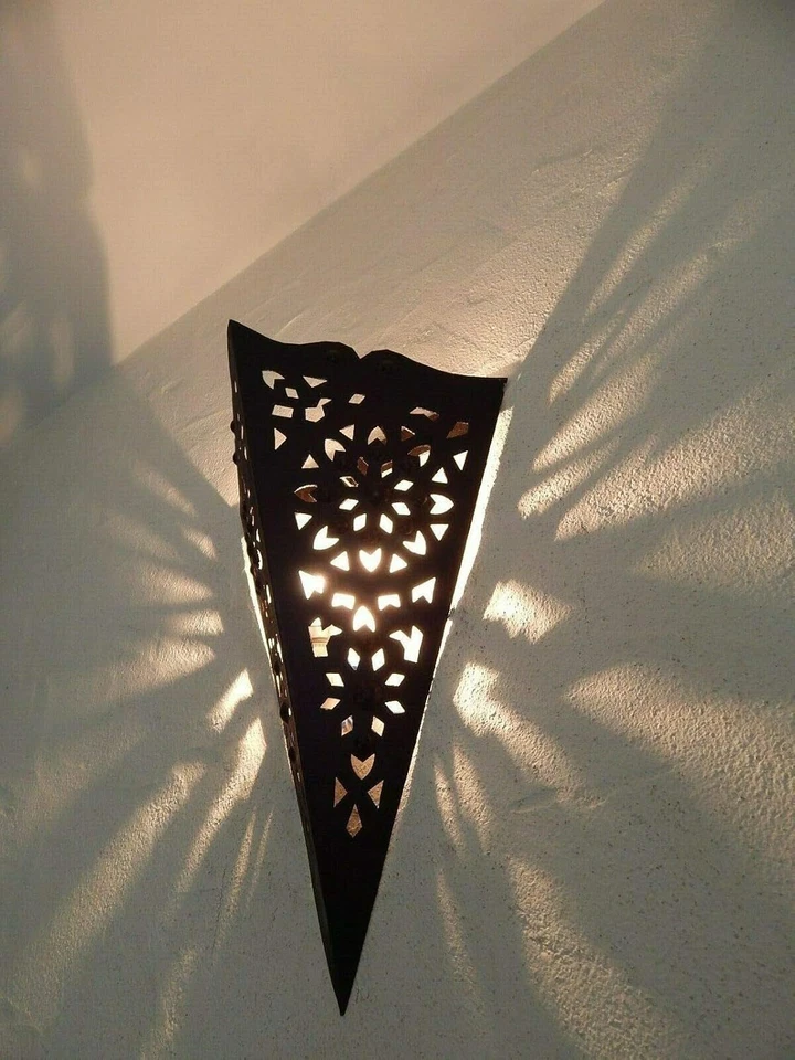 Applique murale marocaine en fer forgé 44 cm – Lanterne orientale - Fait Main - Photo 3/3