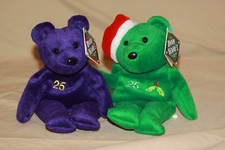 Mark McGwire 1998 Salvino's Bamm Beano's Beanie Bears 25 Holiday Green Purple