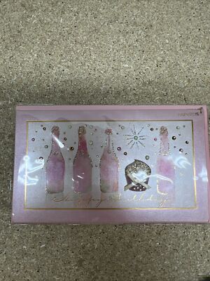 Papyrus Happy Birthday Handcrafted Champagne and Cupcake Jewel & Glitter Card
